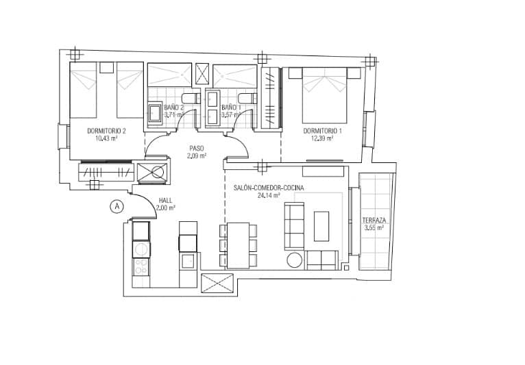 2 soveværelse Lejlighed til salg i Estepona med swimmingpool garage - € 499.000 (Ref: 10181983)