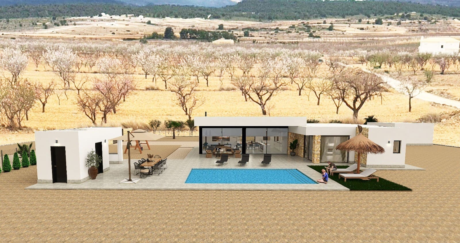 3 sovrum Finca/Hus på landet till salu i Pinoso med pool garage - 565 000 € (Ref: 10060498)