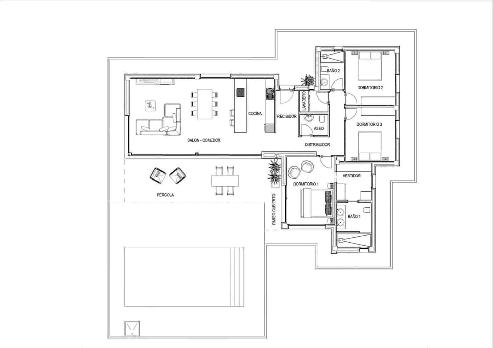 3 sovrum Finca/Hus på landet till salu i Pinoso med pool garage - 565 000 € (Ref: 10060498)