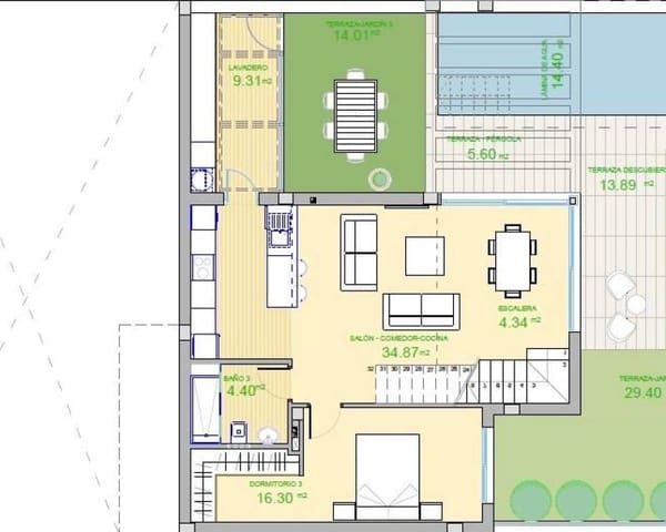 3 Zimmer Villa zu verkaufen in Polop mit Pool - 625.000 € (Ref: 8602145)