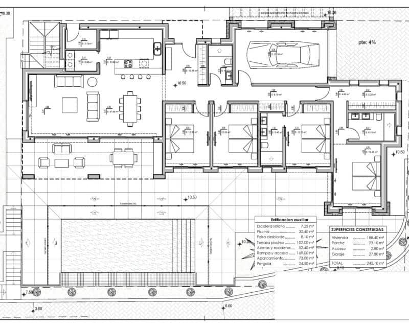 4 chambre Villa/Maison à vendre à Calpe / Calp avec piscine - 1 750 000 € (Ref: 8891770)