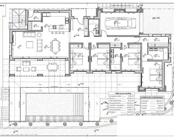4 chambre Villa/Maison à vendre à Calpe / Calp avec piscine - 1 750 000 € (Ref: 8891770)