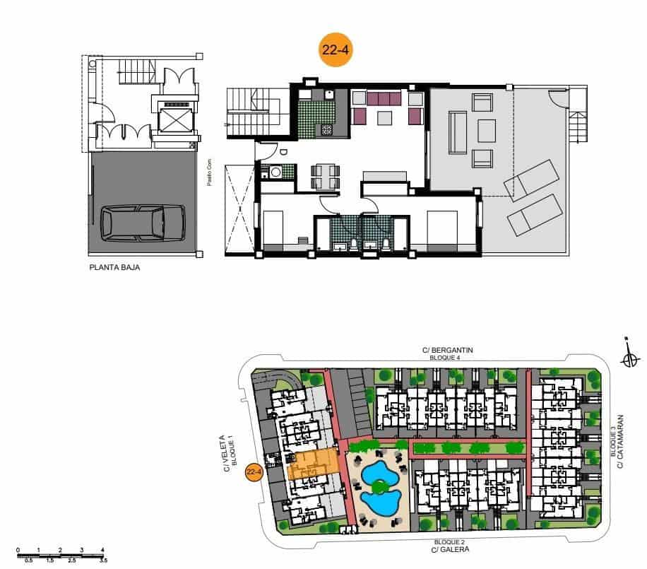 2 sovrum Bungalow till salu i Torre de la Horadada med pool - 279 000 € (Ref: 7980299)