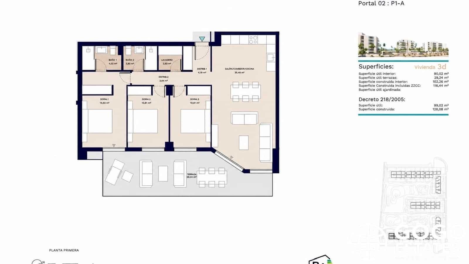 3 bedroom Apartment for sale in El Ejido with pool garage - € 391,000 (Ref: 10042604)