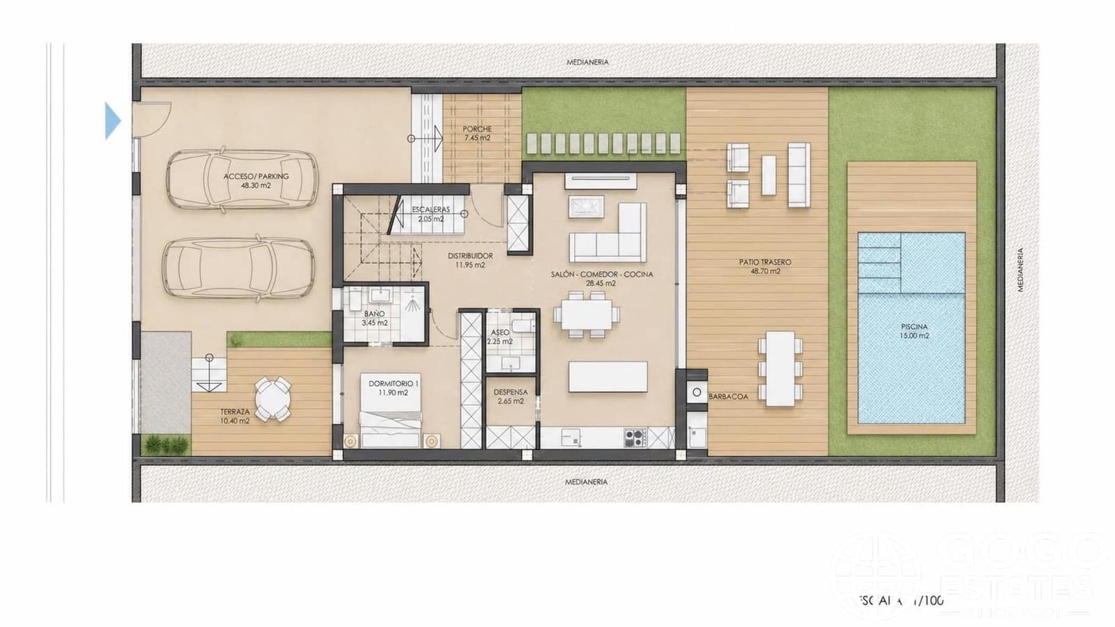 3 soverom Villa til salgs i San Juan de los Terreros med svømmebasseng - € 380 175 (Ref: 10042608)