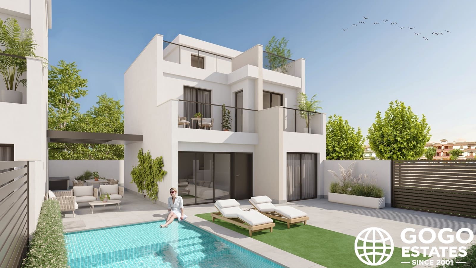 Chalet de 3 habitaciones en Los Alcázares en venta con piscina - 659.000 € (Ref: 10164587)