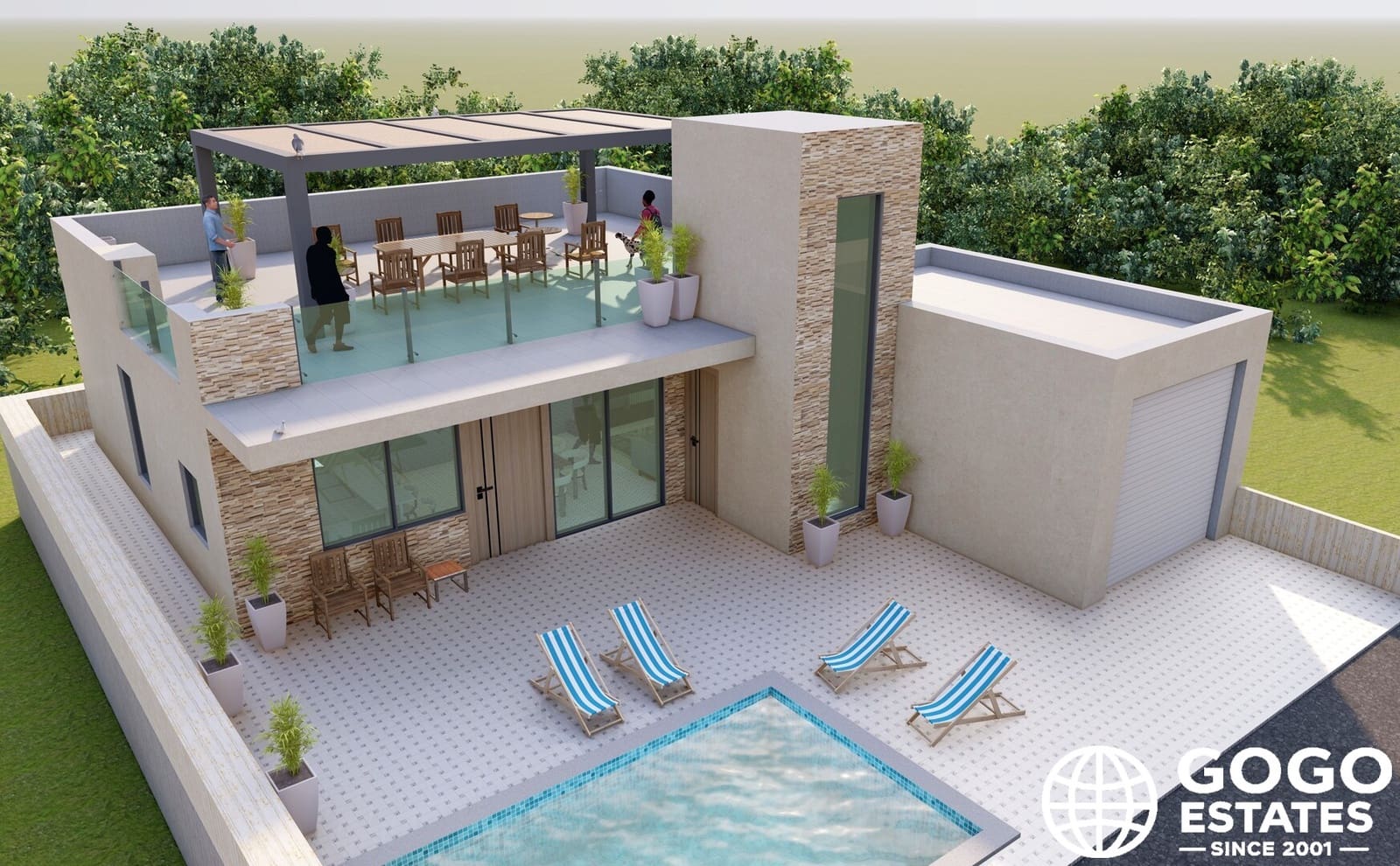 3 makuuhuone Huvila myytävänä paikassa La Pinilla mukana uima-altaan 
autotalli - 286 570 € (Ref: 10164591)