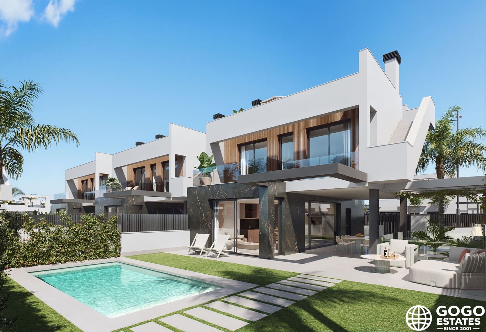 3 soverom Kjedet enebolig til salgs i Torre-Pacheco med svømmebasseng garasje - € 755 000 (Ref: 10164606)