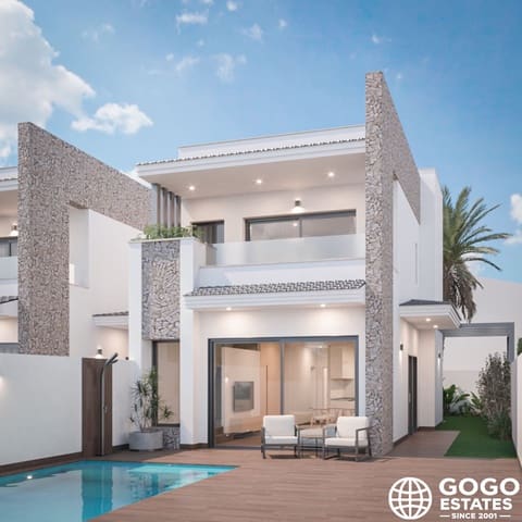 3 soverom Rekkehus til salgs i San Pedro del Pinatar ciudad, San Pedro del Pinatar med svømmebasseng - € 479 900 (Ref: 10164648)