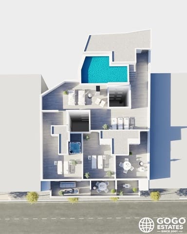 2 soverom Penthouse til salgs i Centro - Muelle Pesquero, Torrevieja med svømmebasseng - € 419 000 (Ref: 9970938)