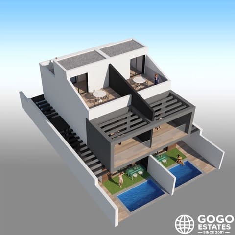 3 soverom Kjedet enebolig til salgs i Santiago de la Ribera, San Javier med svømmebasseng garasje - € 400 000 (Ref: 9971225)