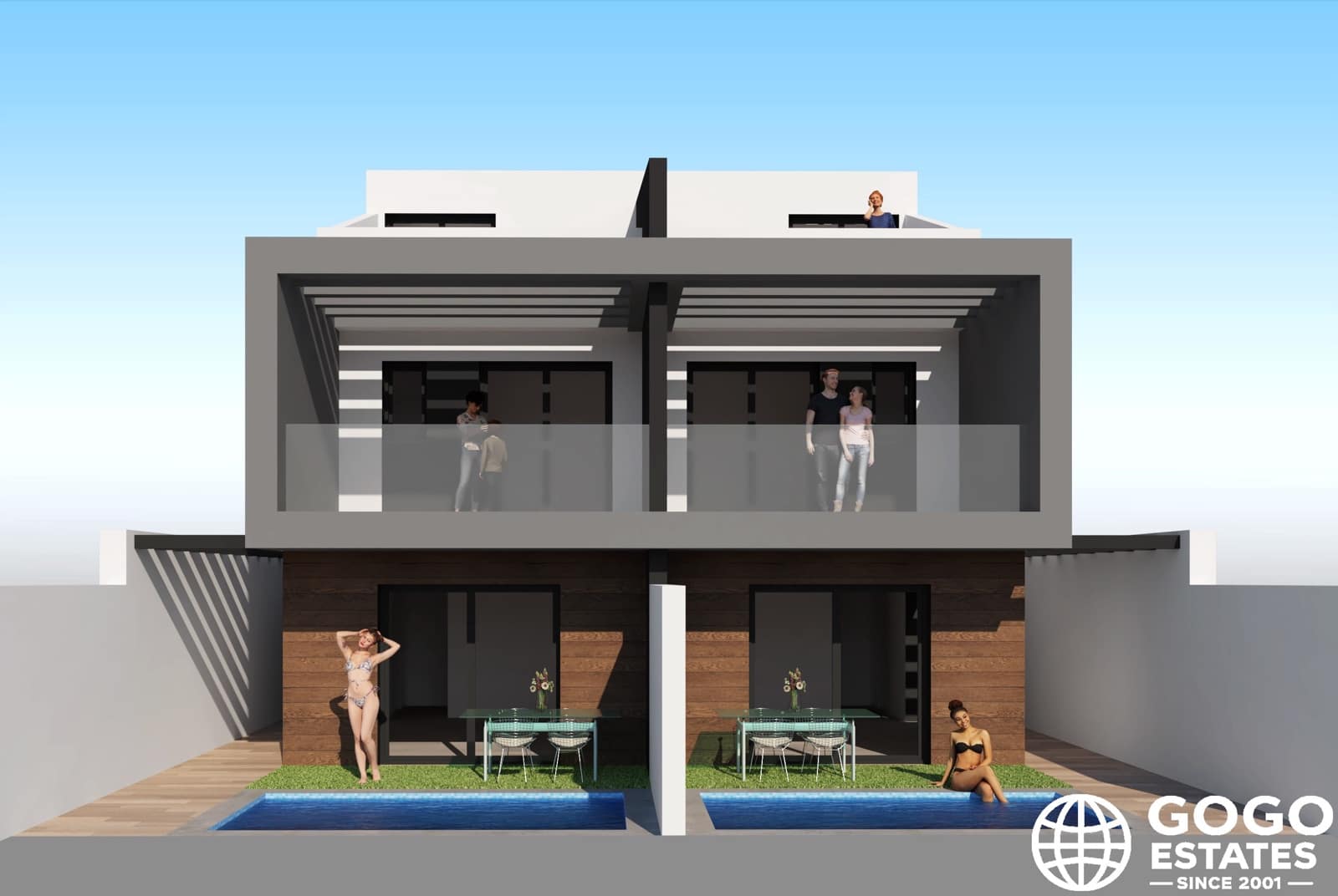 3 soveværelse Semi-Rækkehus til salg i San Javier med swimmingpool garage - € 400.000 (Ref: 9971225)