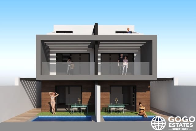 3 soverom Kjedet enebolig til salgs i Santiago de la Ribera, San Javier med svømmebasseng garasje - € 400 000 (Ref: 9971225)