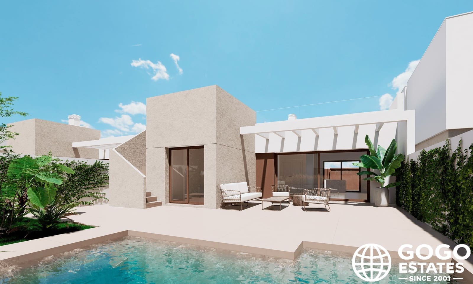 Chalet de 3 habitaciones en Los Alcázares en venta con piscina - 489.000 € (Ref: 9971251)