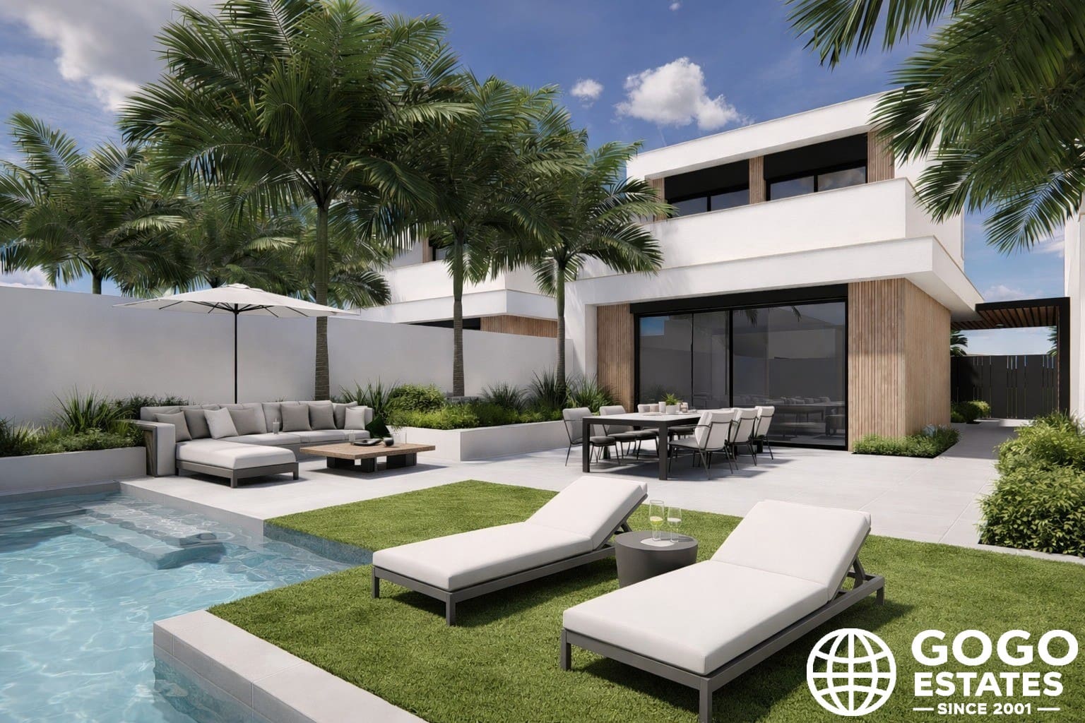 Chalet de 3 habitaciones en Los Alcázares en venta con piscina - 489.000 € (Ref: 9971352)