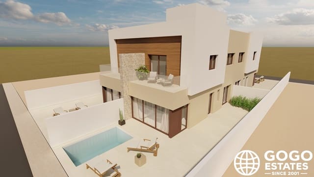 3 soverom Rekkehus til salgs i Santiago de la Ribera, San Javier med svømmebasseng garasje - € 376 500 (Ref: 9979320)