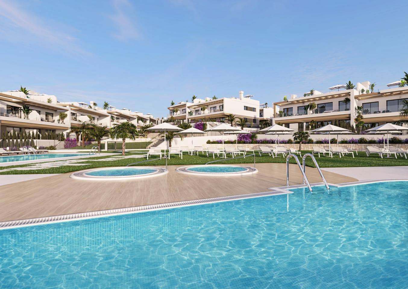 Bungalow de 2 habitaciones en Torrevieja en venta con piscina - 298.000 € (Ref: 10077296)