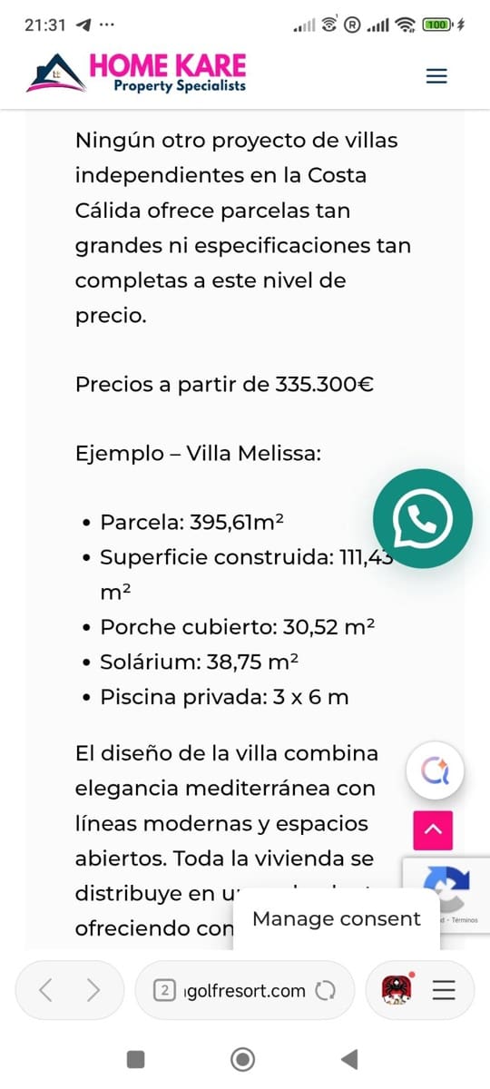 Chalet de 3 habitaciones en Hacienda del Alamo en venta - 335.000 € (Ref: 9533650)