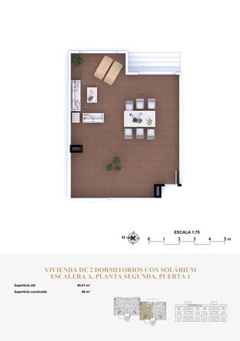 2 slaapkamer Penthouse te koop in El Montgó, Dénia met zwembad garage - € 333.000 (Ref: 8635682)