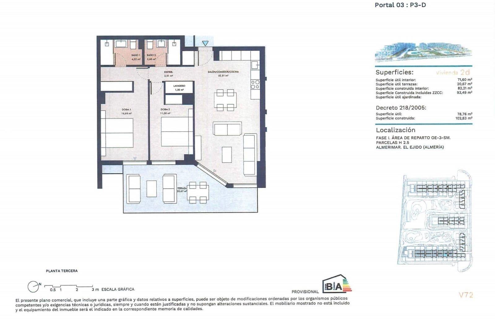 3 soverom Leilighet til salgs i Almerimar med svømmebasseng garasje - € 280 000 (Ref: 8921052)
