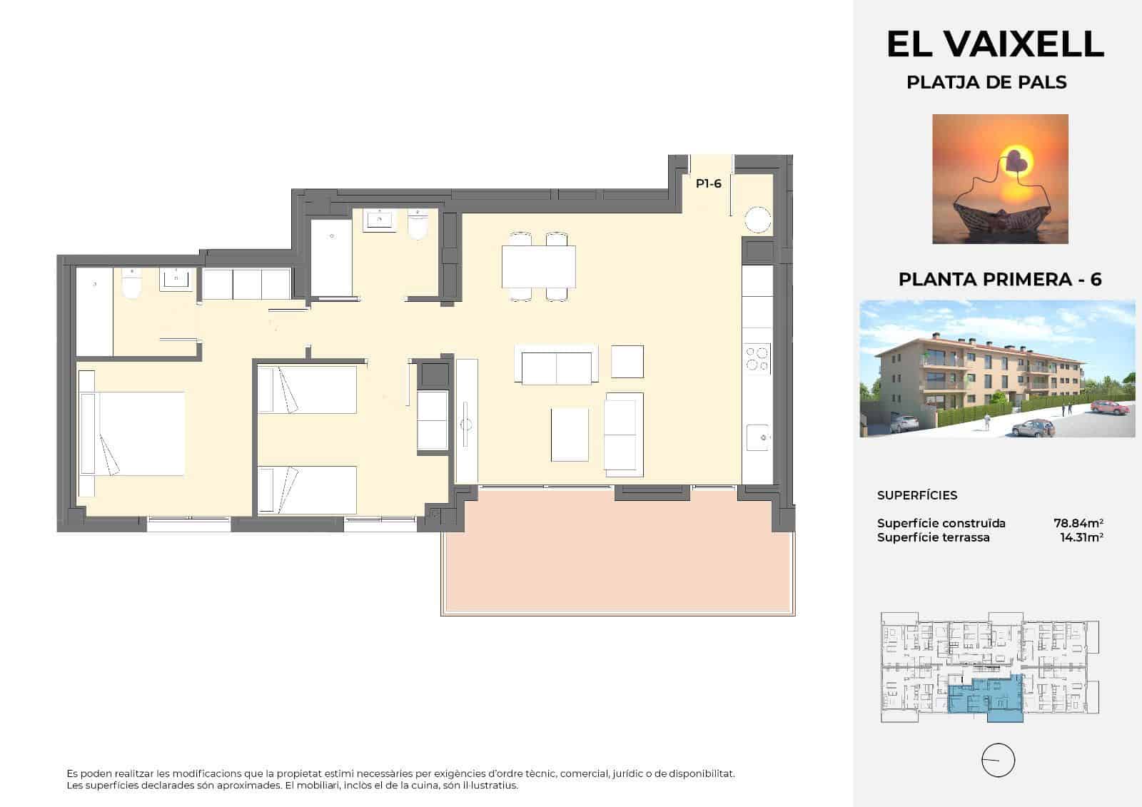 3 bedroom Flat for sale in Pals with pool garage - € 335,000 (Ref: 8600453)