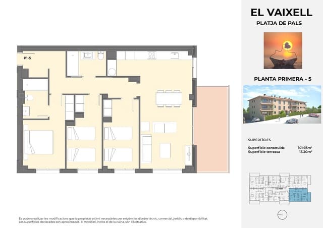 3 chambre Appartement à vendre à Pals avec piscine garage - 380 000 € (Ref: 9961576)