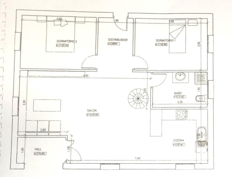 2 bedroom Finca/Country House for sale in Hinojos with pool garage - € 185,000 (Ref: 9678132)