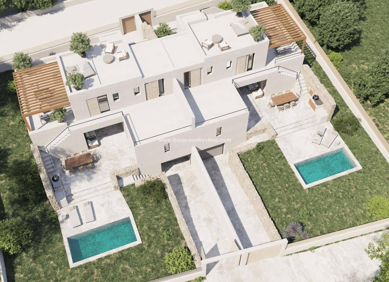 4 soveværelse Bungalow til salg i San Jose / Sant Josep de Sa Talaia med swimmingpool - € 1.750.000 (Ref: 8453881)