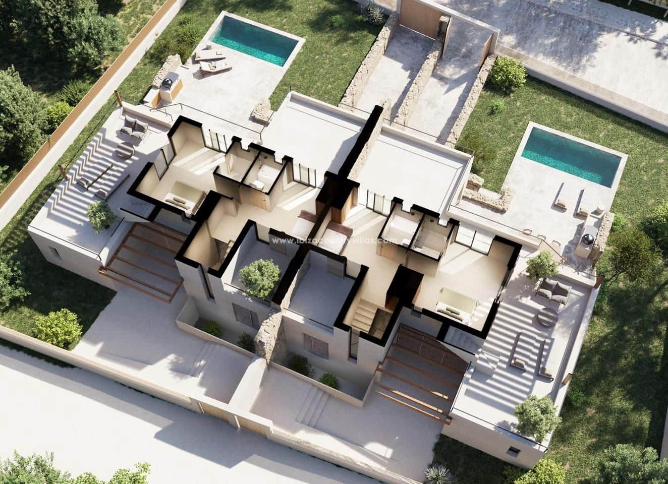 4 soveværelse Bungalow til salg i San Jose / Sant Josep de Sa Talaia med swimmingpool - € 1.750.000 (Ref: 8453881)