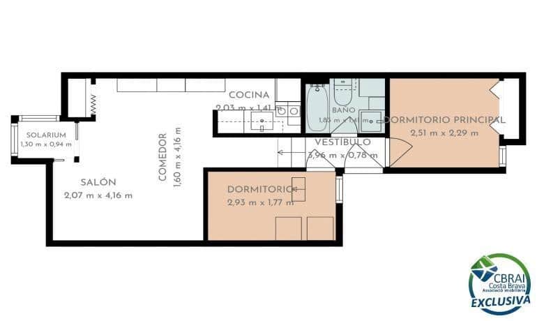 Apartamento de 2 habitaciones en Roses en venta - 139.000 € (Ref: 10005615)