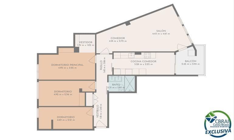 3 soveværelse Lejlighed til salg i Figueres - € 188.000 (Ref: 9516009)