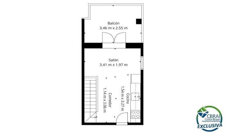 2 Zimmer Doppelhaus zu verkaufen in Roses mit Pool - 315.000 € (Ref: 9714867)
