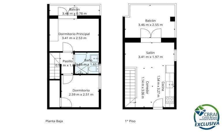 2 Zimmer Doppelhaus zu verkaufen in Roses mit Pool - 315.000 € (Ref: 9714867)