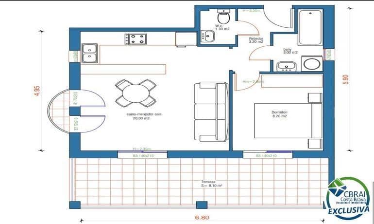 1 soveværelse Lejlighed til salg i Santa Margarida - € 189.000 (Ref: 9851696)