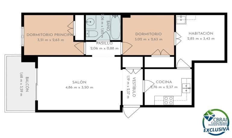 2 camera da letto Appartamento in vendita in Roses - 175.000 € (Rif: 9986834)