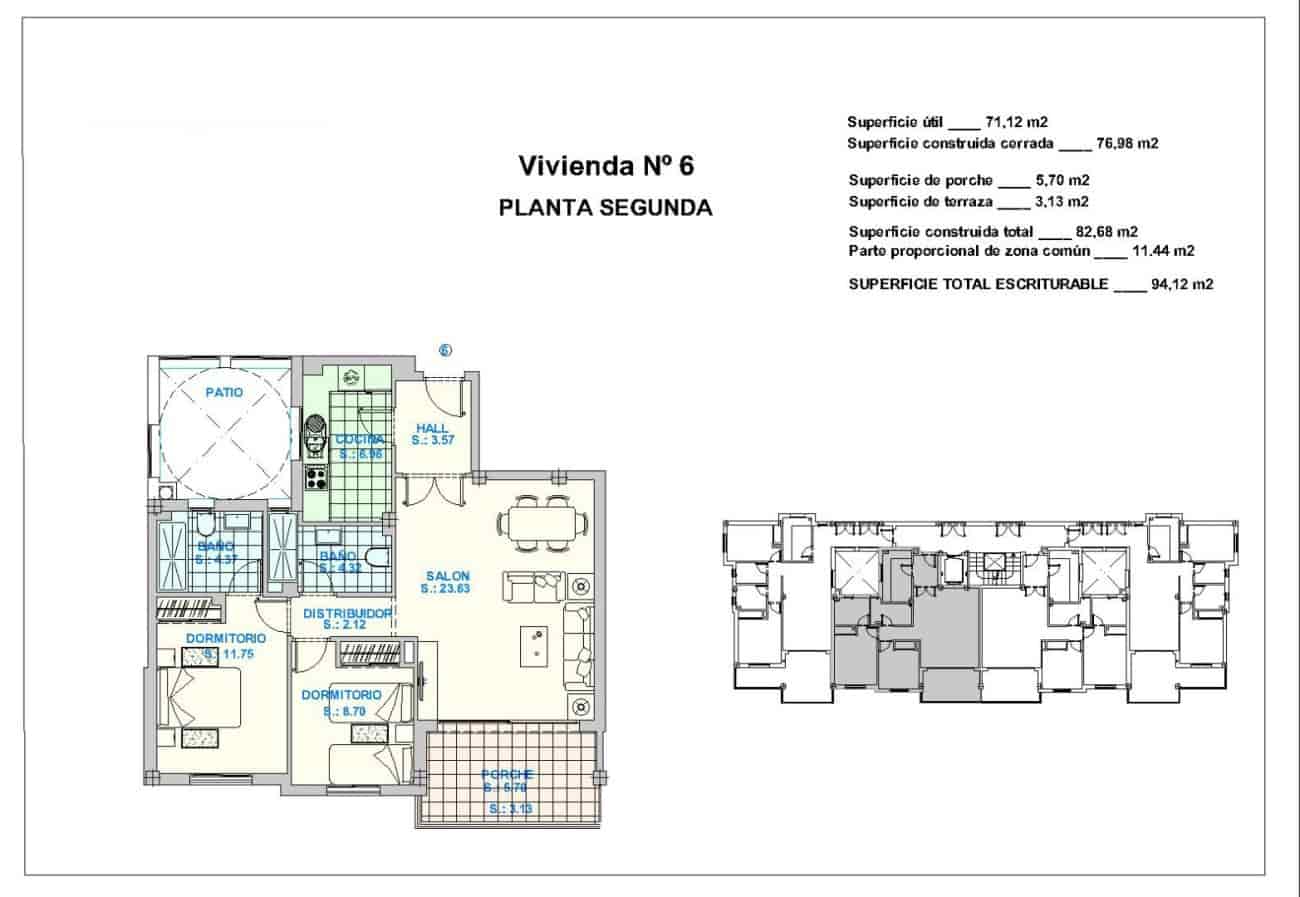 2 bedroom Apartment for sale in El Penoncillo with pool - € 297,000 (Ref: 9436627)