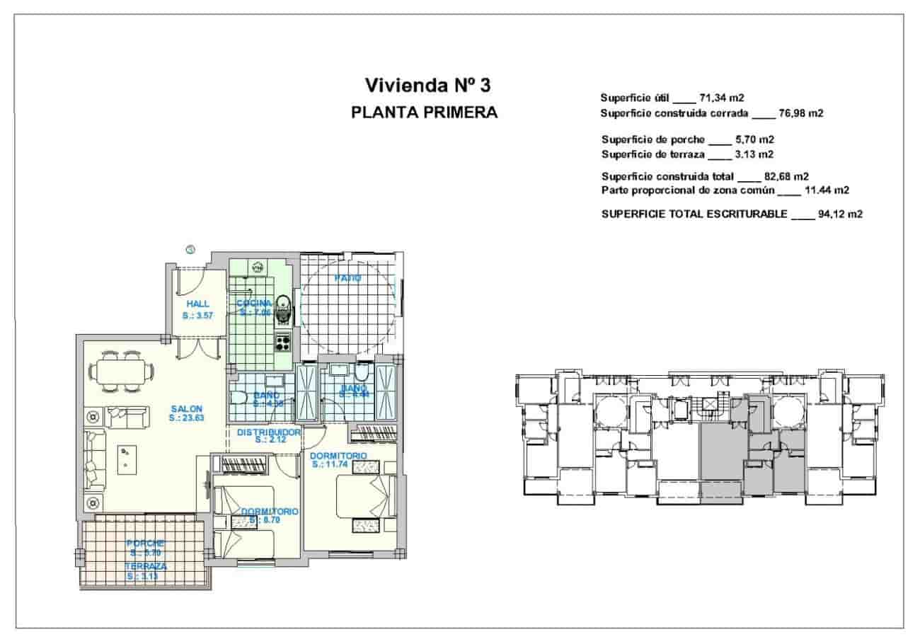 2 bedroom Apartment for sale in El Penoncillo with pool - € 297,000 (Ref: 9436627)