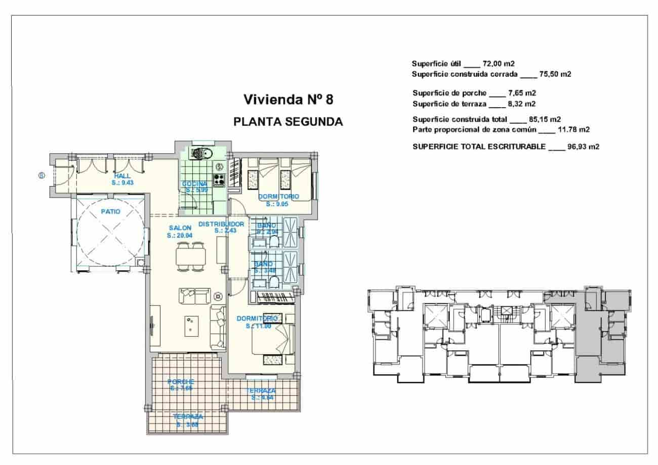 2 bedroom Apartment for sale in El Penoncillo with pool - € 297,000 (Ref: 9436627)