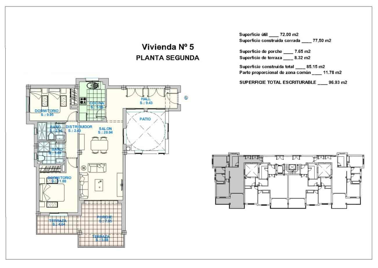 2 bedroom Apartment for sale in El Penoncillo with pool - € 297,000 (Ref: 9436627)