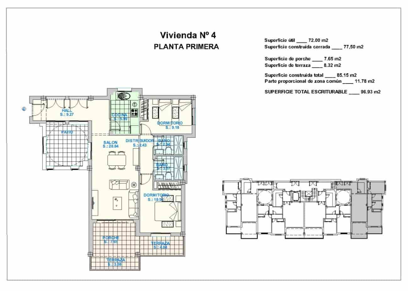 2 bedroom Apartment for sale in El Penoncillo with pool - € 297,000 (Ref: 9436627)