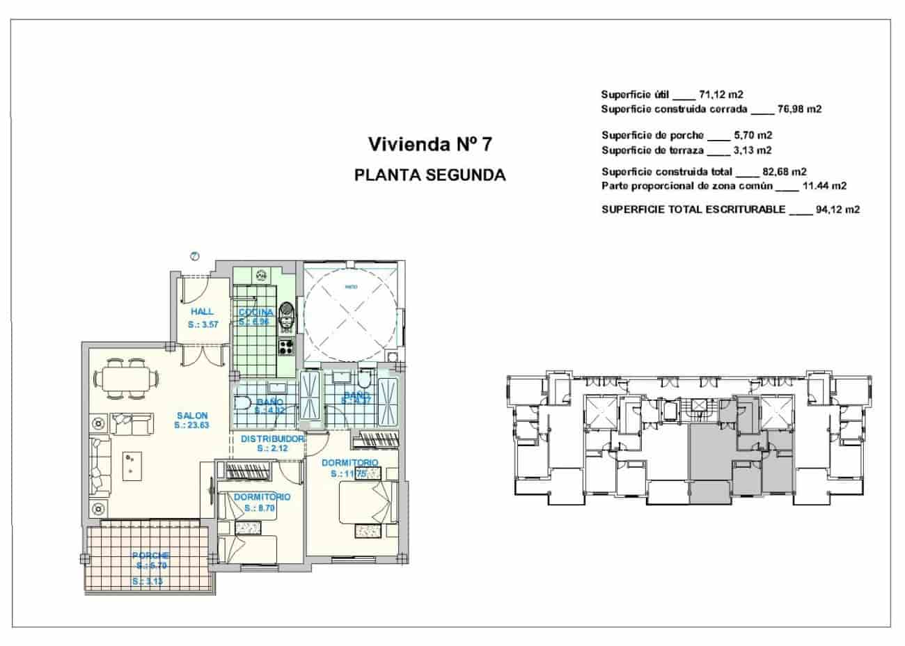 2 bedroom Apartment for sale in El Penoncillo with pool - € 297,000 (Ref: 9436627)
