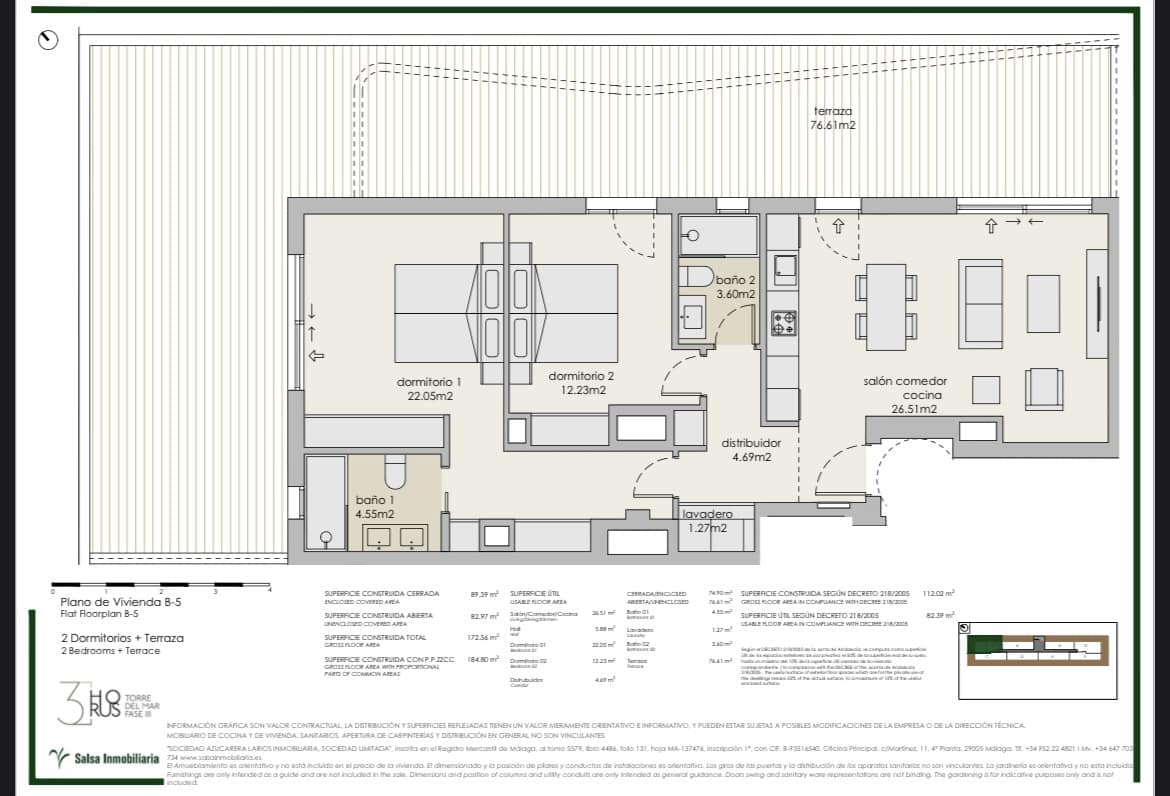 2 camera da letto Appartamento sulla Spiaggia in vendita in Torre del Mar con piscina garage - 463.000 € (Rif: 8278404)