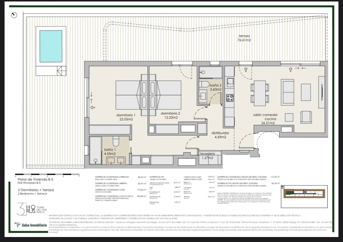 2 camera da letto Appartamento sulla Spiaggia in vendita in Torre del Mar con piscina garage - 463.000 € (Rif: 8278404)