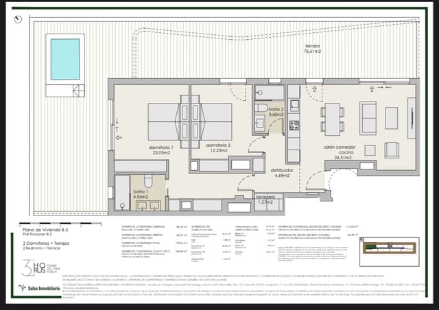 2 sovrum Strandlägenhet till salu i Torre del Mar, Vélez-Málaga med pool garage - 463 000 € (Ref: 8278404)
