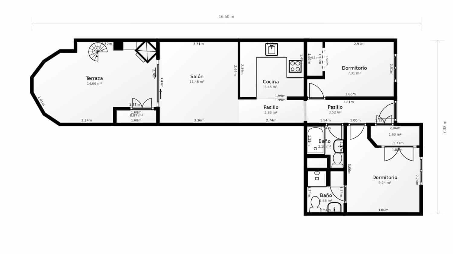 Adosado de 2 habitaciones en Nerja en venta con piscina - 410.000 € (Ref: 9761650)