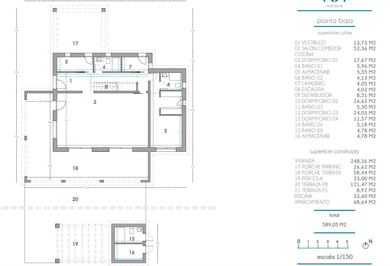 4 bedroom Villa for sale in Moraira with pool garage - € 1,549,000 (Ref: 8176632)