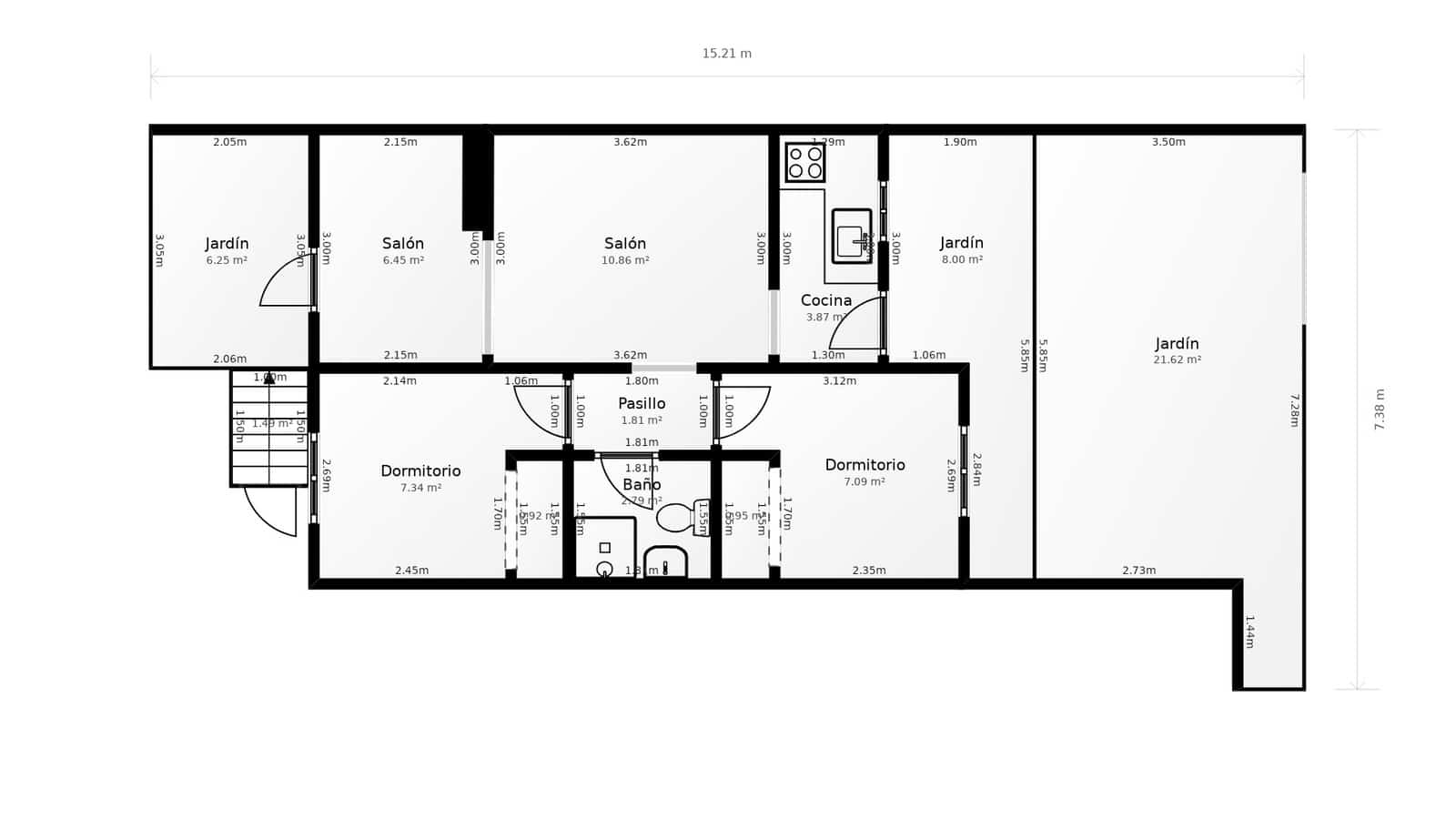 2 soverom Bungalow til salgs i Moraira med svømmebasseng garasje - € 249 500 (Ref: 9211391)