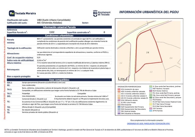Tontti myytävänä paikassa Teulada Pueblo, Teulada-Moraira - 210 000 € (Ref: 10054384)