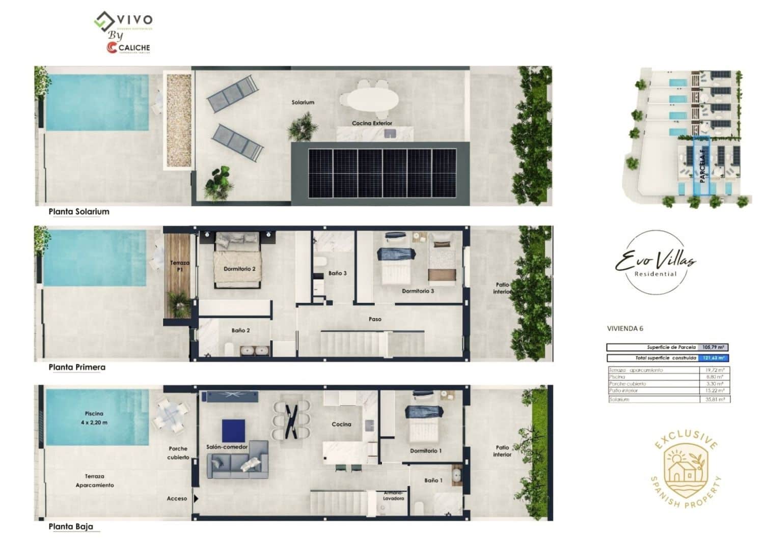 2 Zimmer Villa zu verkaufen in Pilar de la Horadada - 385.000 € (Ref: 9604659)