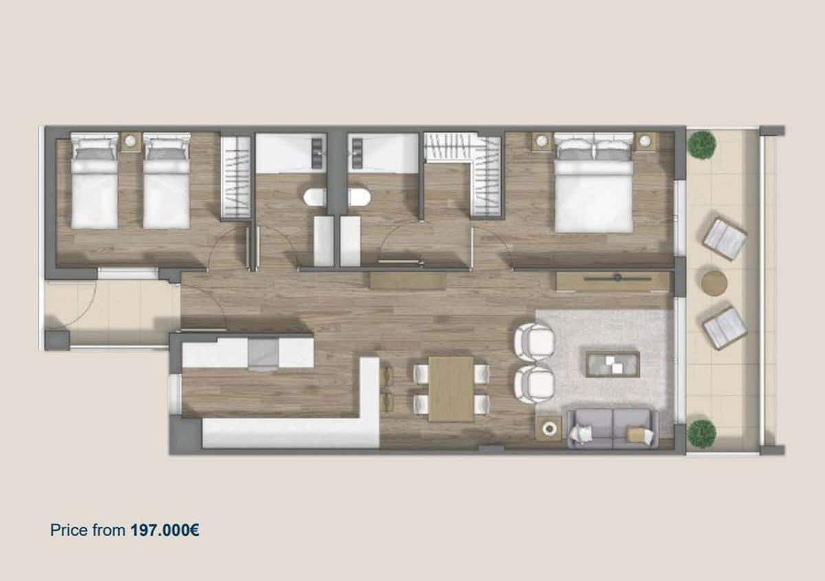 2 slaapkamer Appartement te koop in Torrox met zwembad garage - € 220.000 (Ref: 8897295)